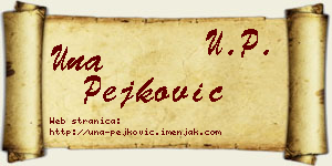 Una Pejković vizit kartica